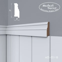 Молдинг для стеновой панели МДФ под покраску Madest Decor MW05-051-18
