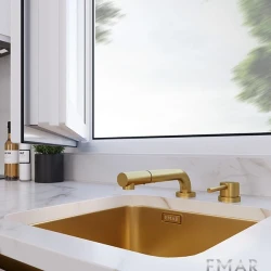 Смеситель EMAR ЕС-7027 PVD Gold
