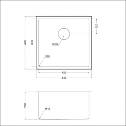 Мойка для кухни EMAR EMB-131 PVD Nano Satine