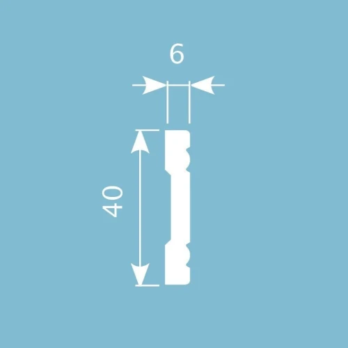 Молдинг Cosca MX015 40х6 экополимер на otdelka1.ru