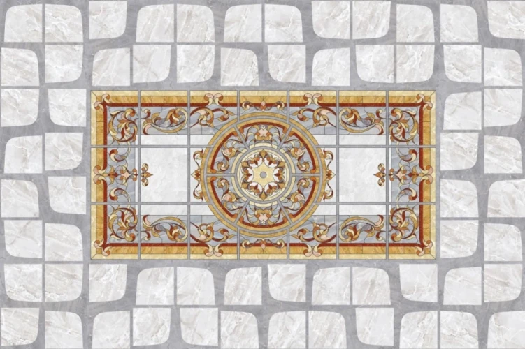 Виниловая плитка Novita клеевая Розетка Мраморная добор на otdelka1.ru