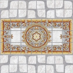 Виниловая плитка Novita клеевая Розетка Мраморная добор