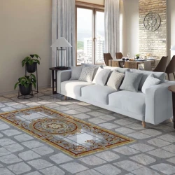 Виниловая плитка Novita клеевая Розетка Мраморная добор