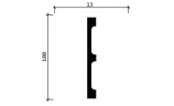 Плинтус полиуретановый Decor Dizayn DD709F на Otdelka1.ru