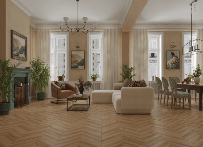 Кварц-виниловый Ламинат Tulesna Art Chevron 1011-3 Mare на Otdelka1.ru