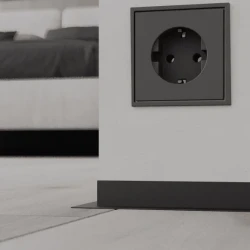 Микро плинтус Лайн Ликорн C-05.25.3 L-образный черный