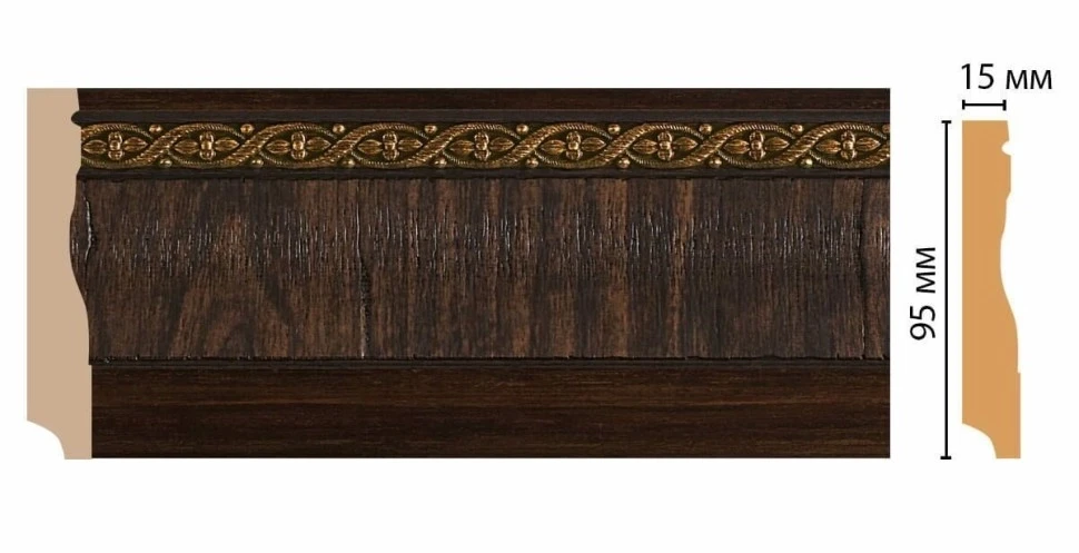 Плинтус напольный Decomaster 153-1 на otdelka1.ru