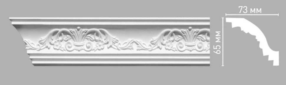 Плинтус потолочный Decomaster 95019 на otdelka1.ru