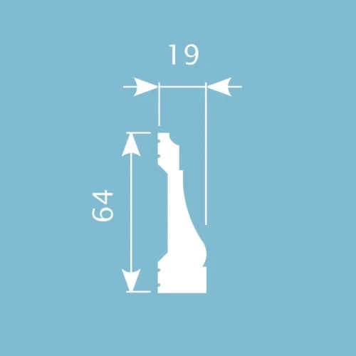 Молдинг Cosca MX016 64х19 экополимер