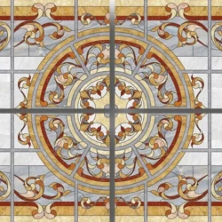 Виниловая плитка Novita клеевая Розетка Мраморная узор