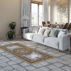 Виниловая плитка Novita клеевая Розетка Мраморная узор