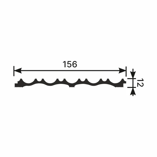 Панель Cosca RP003 156х12 2800мм Экополимер на otdelka1.ru