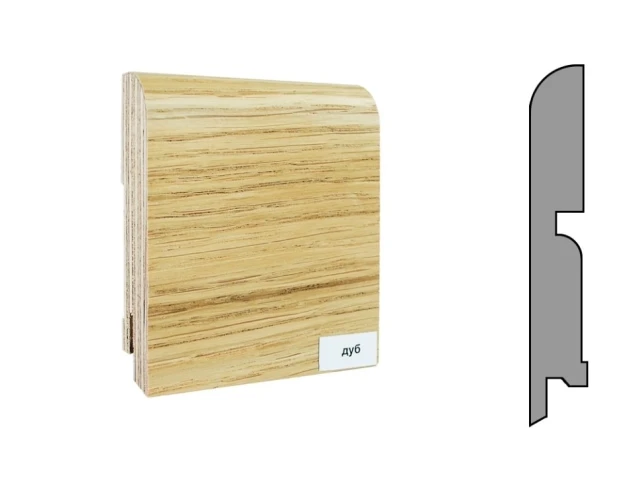 Плинтус шпонированный Finitura Dekor 100x15 Дуб на otdelka1.ru