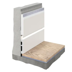 Гибкая вставка PL80F в скрытый плинтус Decaro