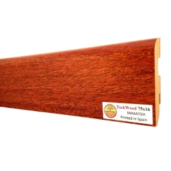 Плинтус МДФ Теквуд / Teckwood 75 мм Махагон