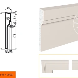 Фасадный молдинг LepninaPlast МВ-270/1