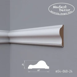 Молдинг МДФ под покраску Madest Decor M54-060-24