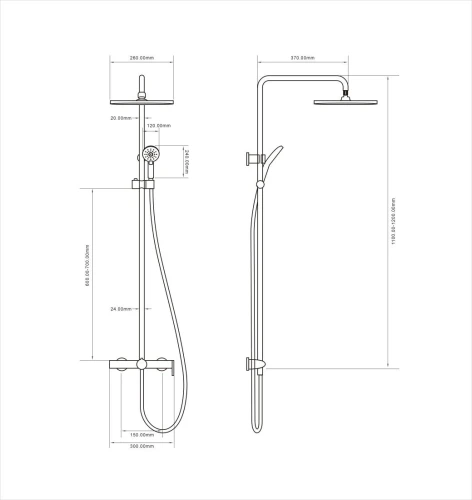 Душевая система Royce Ветто RCS-113101CR, с изливом, хром на Otdelka1.ru