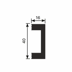 Рейка Cosca RX011 40х16 экополимер