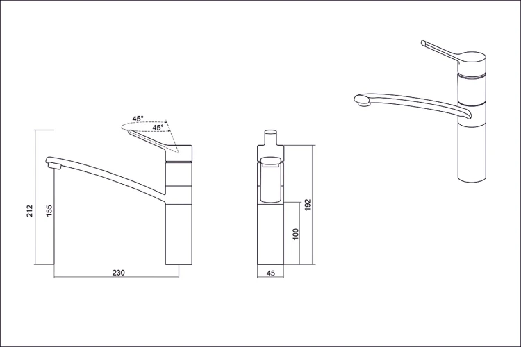 Смеситель EMAR EC-3011 3011.6 Барит на Otdelka1.ru