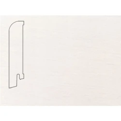 Плинтус шпонированный Педрос / Pedross Белый гладкий 80 х 18 мм