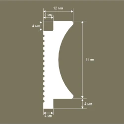 Рейка Cosca RX014 31х12 экополимер