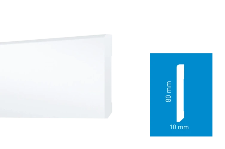 Плинтус композитный Arbiton Stiq S0810 Белый на otdelka1.ru