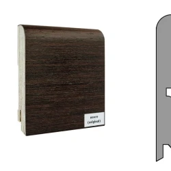 Плинтус шпонированный Finitura Dekor 120x15 прямой Венге