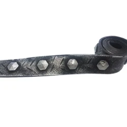 Ремень-имитация полосы кованного металла Уникс М Серебро