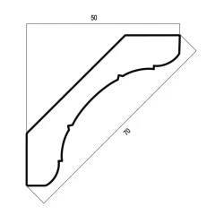 Карниз Cosca 70 золото 167-126