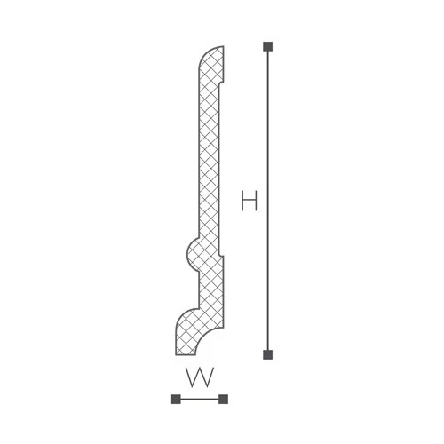 FD21 плинтус Wallstyl NMC 130х20х2000 мм на Otdelka1.ru