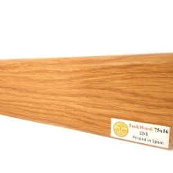 Плинтус МДФ Теквуд / Teckwood 75мм дуб