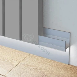 Теневой профиль Ликорн алюминиевый Серебряный матовый С-02.2.2