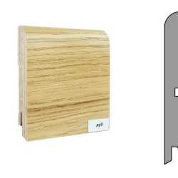 Плинтус шпонированный Finitura Dekor 120x15 прямой Дуб