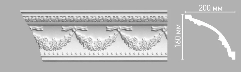 Плинтус потолочный Decomaster 95026 на otdelka1.ru