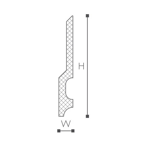 FD22 плинтус Wallstyl NMC 130х18х2000 мм на Otdelka1.ru