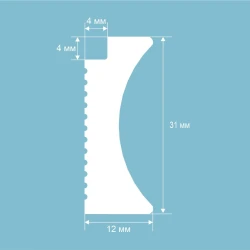 Молдинг финишный Cosca MF008 31х12 Экополимер