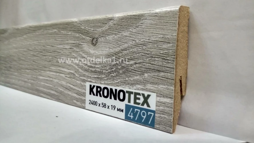 Плинтус МДФ Кронотекс / Kronotex 4797 Дуб горный серебристый на Otdelka1.ru