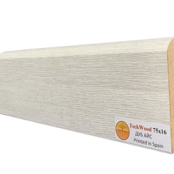 Плинтус МДФ Теквуд / Teckwood 75мм Дуб Айс