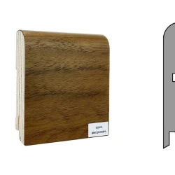 Плинтус шпонированный Finitura Dekor 100x15 Орех американский